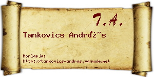 Tankovics András névjegykártya